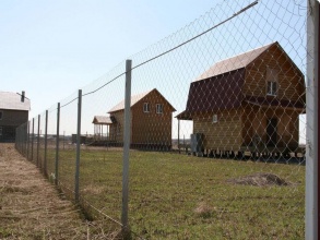 Забор из сетки рабицы в натяг с протяжкой арматуры 150 метров фото в Лотошино