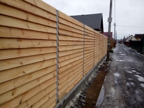Деревянный забор елочка 150 метров фото в Лотошино
